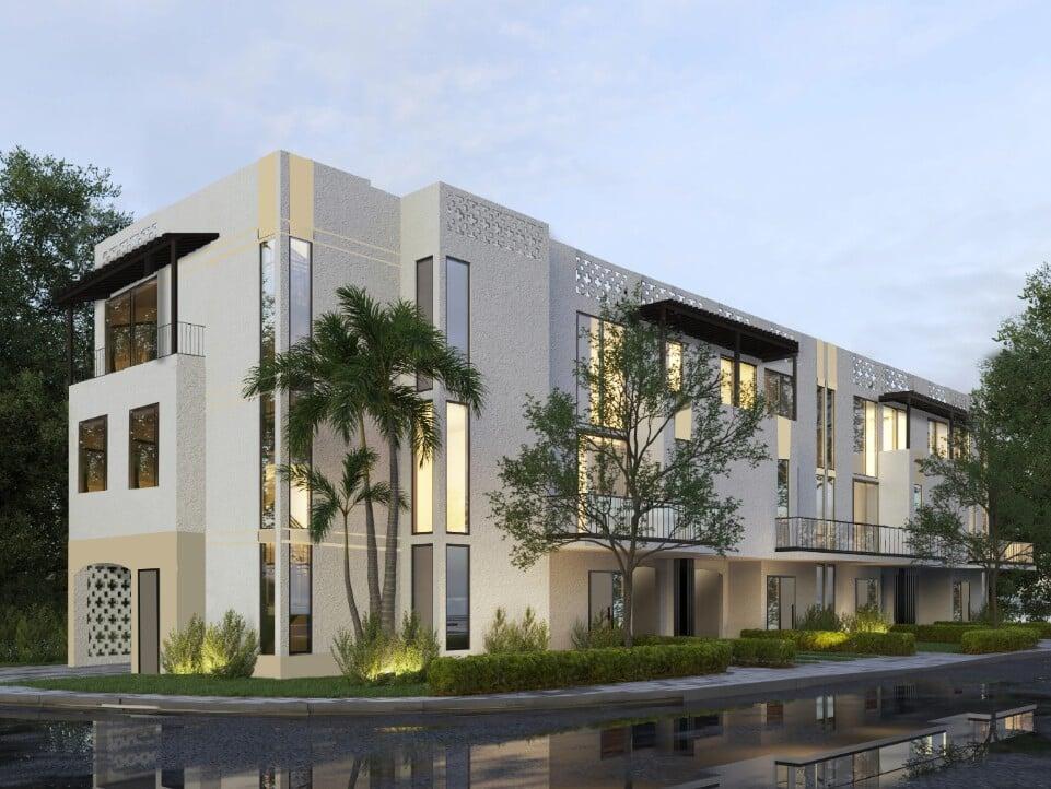 Baran Townhouses Miami architectural project render